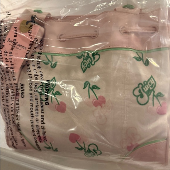 Juicy Couture Daydreamer Bag Retro Cherry Gelato Print Tote w/ Coin Pouch - Picture 6 of 9